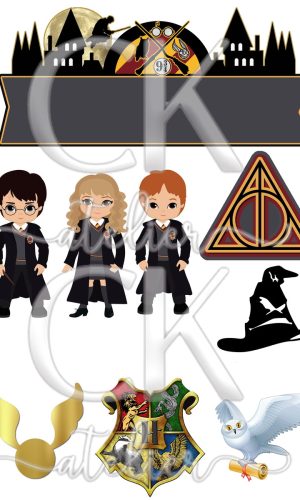 Topo de Bolo Harry Potter