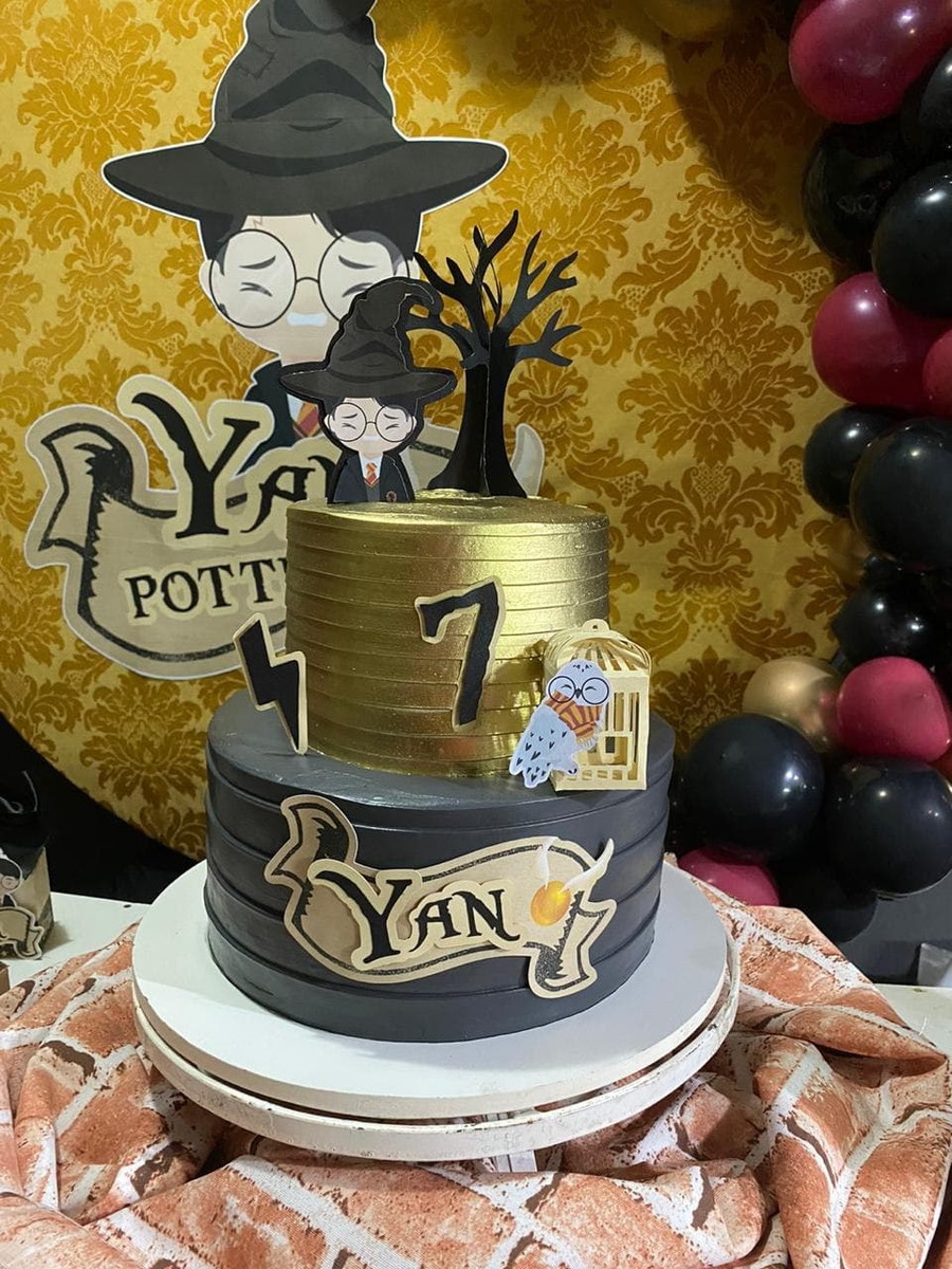 Topo de Bolo Harry Potter