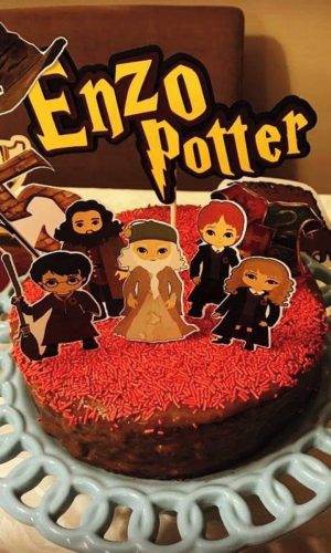 Topo de Bolo Harry Potter