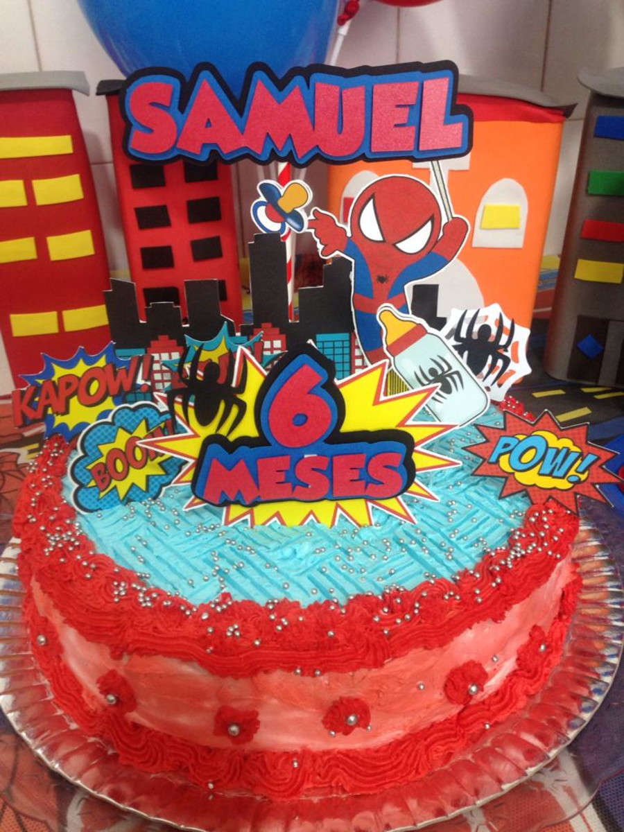 Topo de Bolo Homem Aranha Cute - Imagem 4