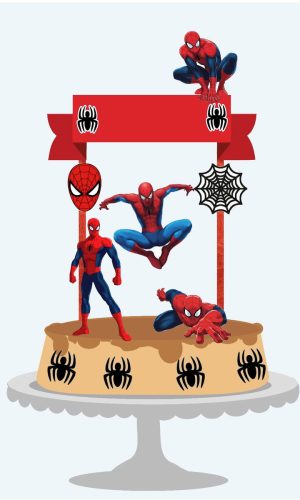 Topo de Bolo Homem Aranha