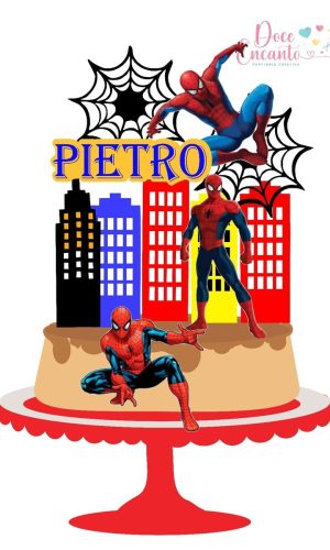 Topo de Bolo Homem Aranha