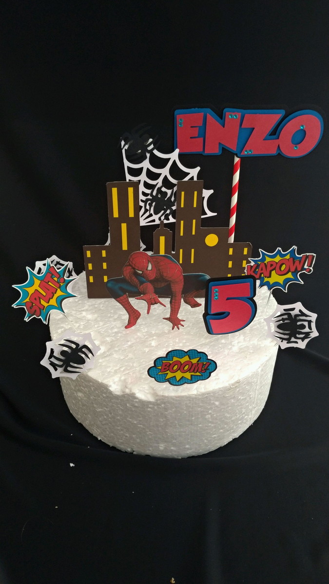 Topo de Bolo Homem Aranha - Imagem 3