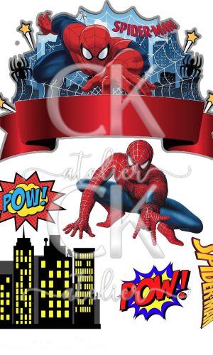 Topo de Bolo Homem Aranha