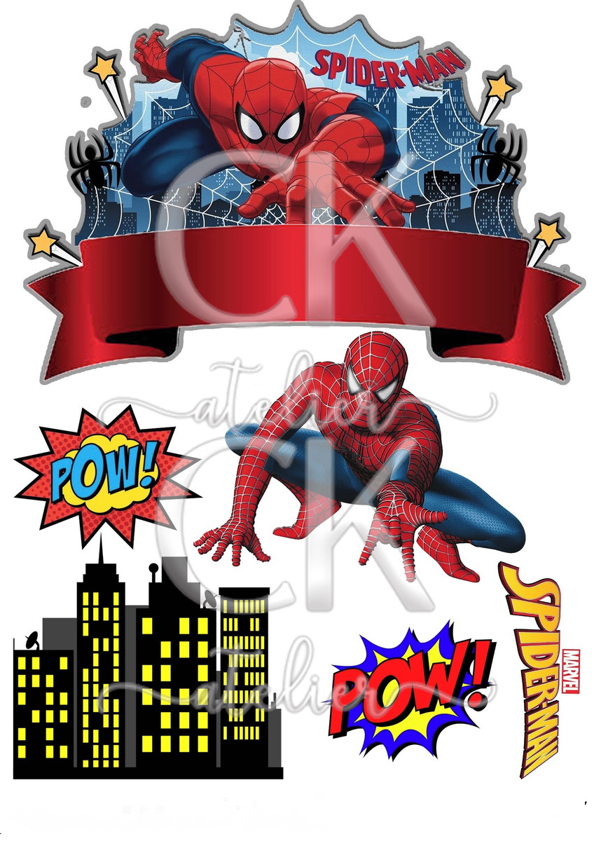 Topo de Bolo Homem Aranha