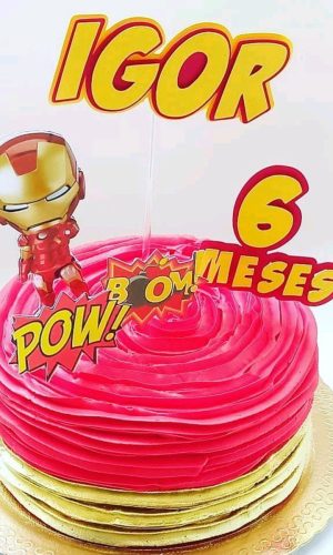 Topo de Bolo Homem de ferro