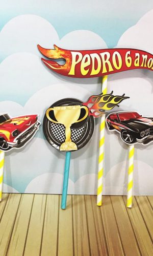 Topo de Bolo Hotwheels