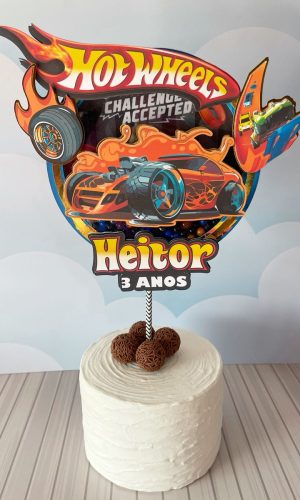 Topo de Bolo Hotwheels