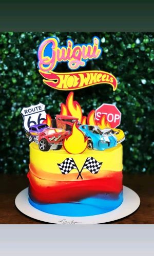 Topo de Bolo Hotwheels