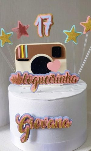 Topo de Bolo Instagram