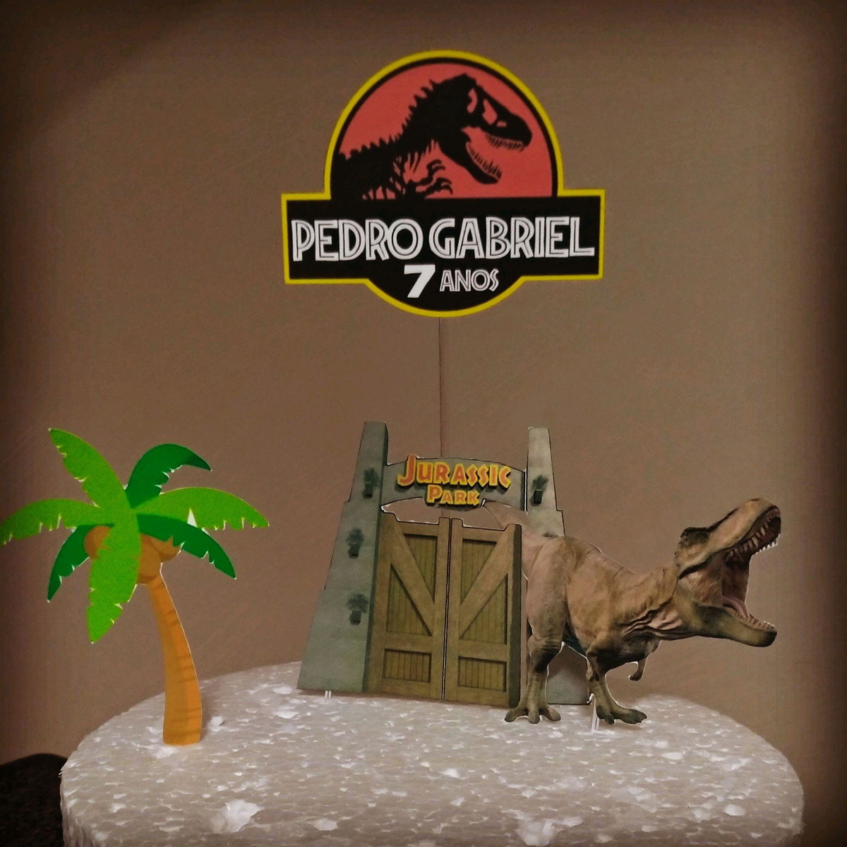 Topo de Bolo Jurassic world (simples)