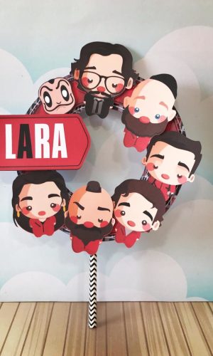 Topo de Bolo La Casa de Papel