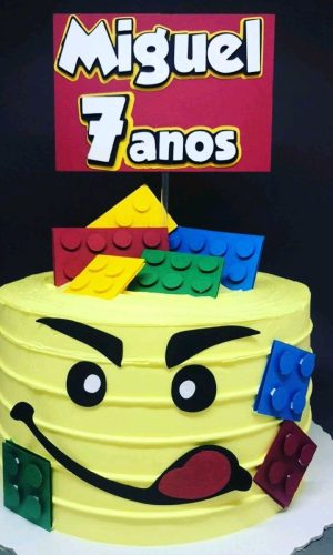 Topo de Bolo Lego