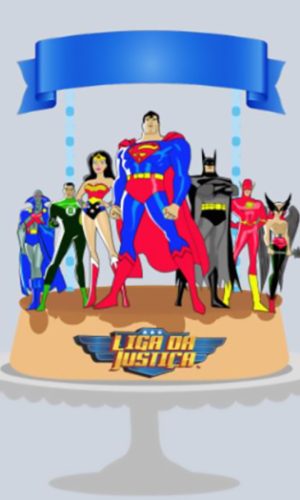 Topo de Bolo LIga da Justiça