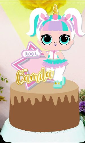 Topo de Bolo LOL SURPRISE