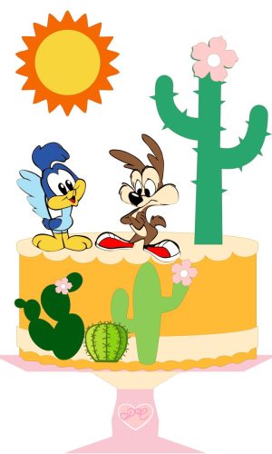Topo de Bolo Looney Tunes