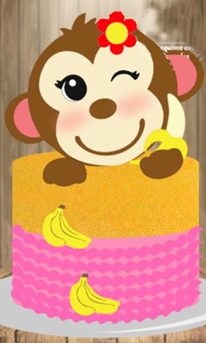 Topo de Bolo Macaquinho