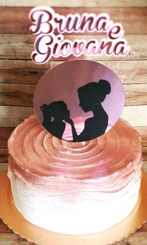 Topo de Bolo mãe e filha