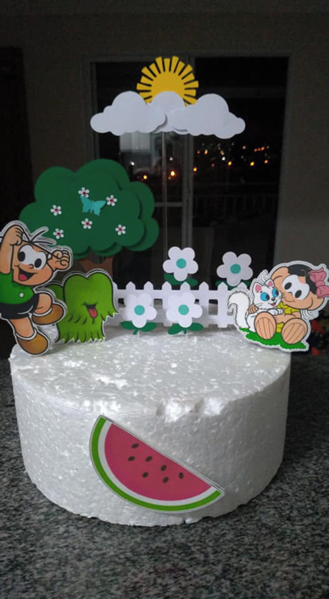 Topo de Bolo Magali e Cebolinha - Imagem 2
