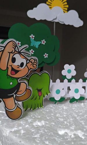 Topo de Bolo Magali e Cebolinha