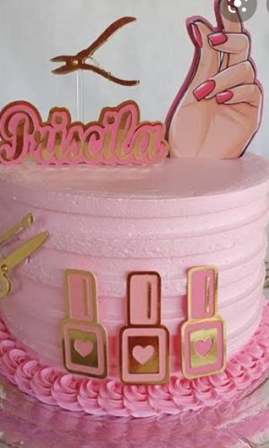 Topo de Bolo Manicure