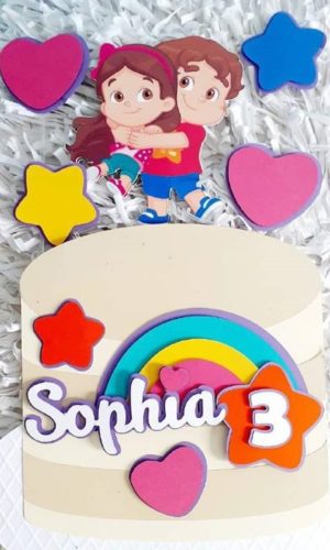 Topo de Bolo Maria Clara e Jp