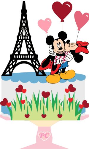 Topo de Bolo Mickey e Minnie