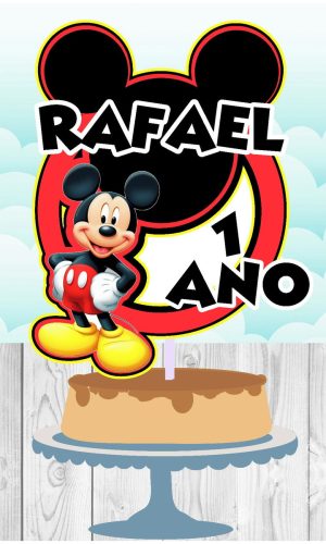 Topo de Bolo Mickey