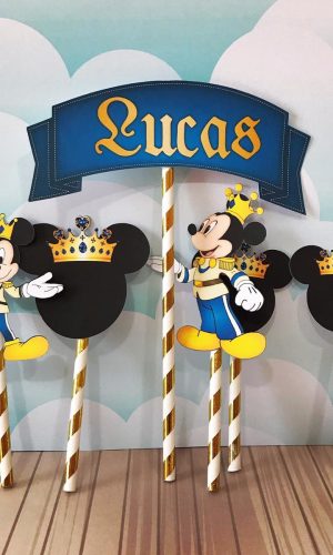 Topo de Bolo Mickey Realeza