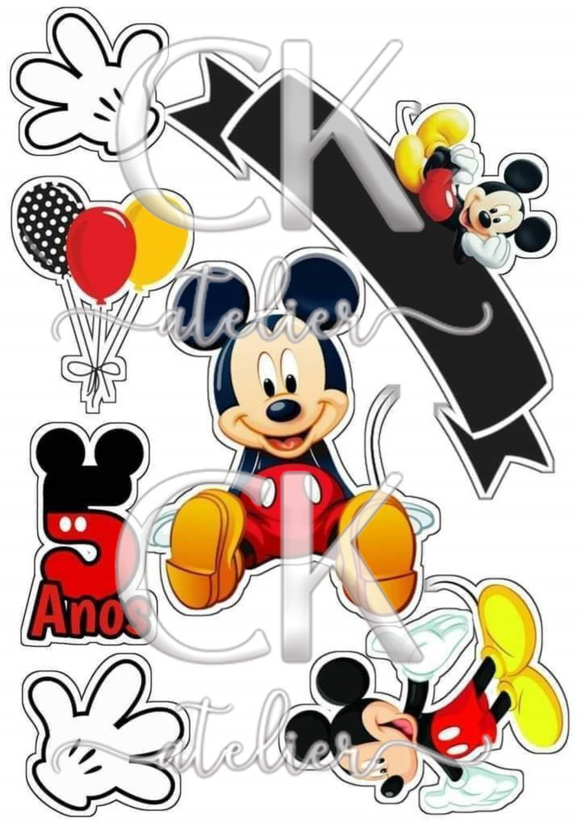 Topo de Bolo Mickey