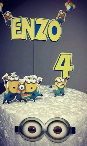 Topo de Bolo Minions