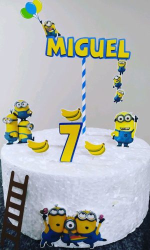 Topo de Bolo Minions