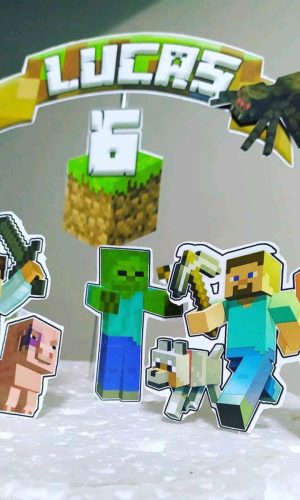 Topo de Bolo Minecraft