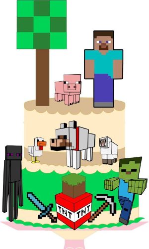 Topo de Bolo Minecraft