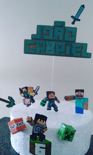 Topo de Bolo Minecraft