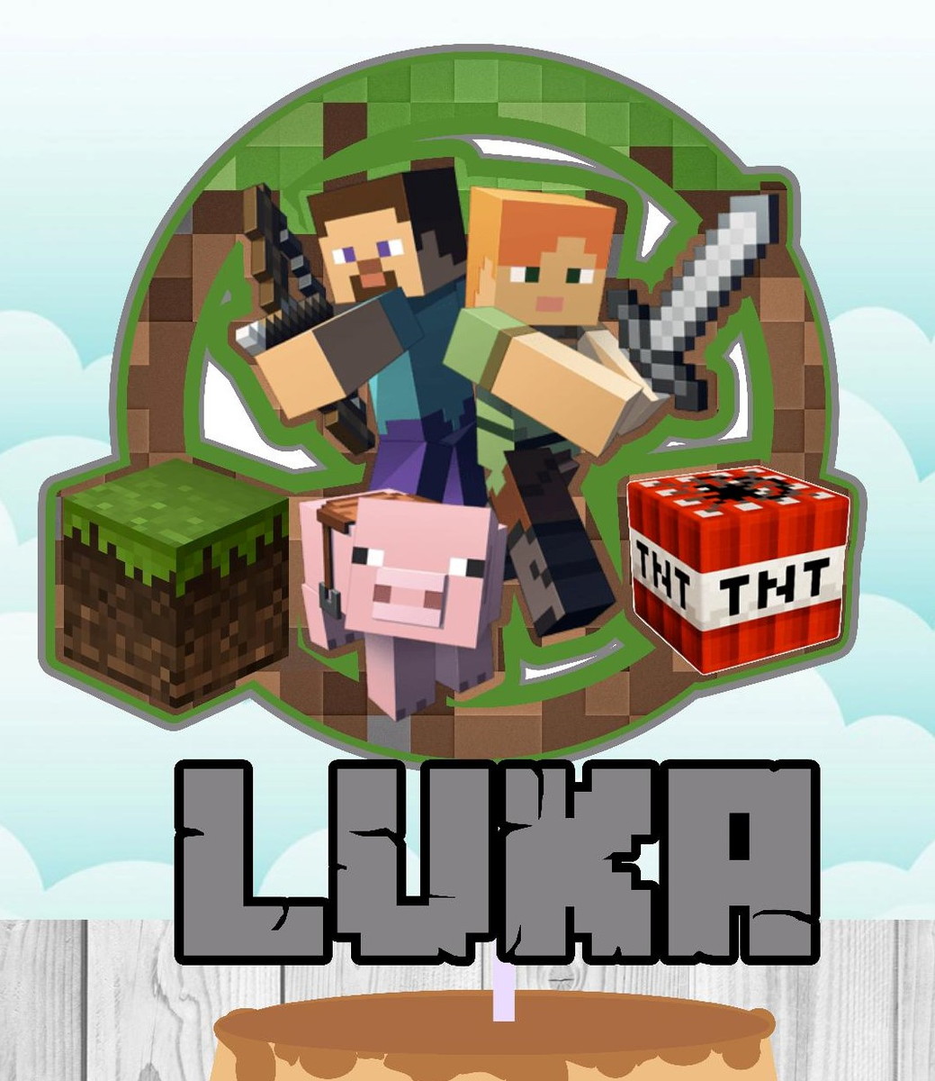 Topo de Bolo Minecraft
