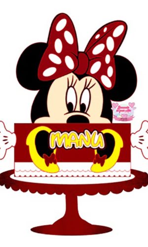 Topo de Bolo Minnie