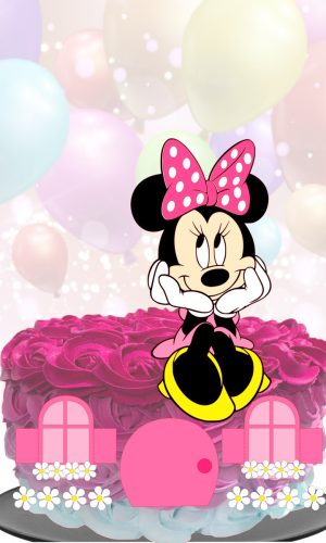 Topo de Bolo Minnie