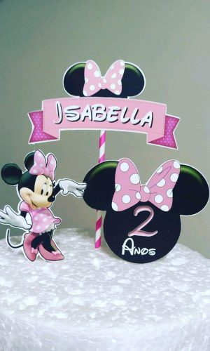 Topo de Bolo Minnie