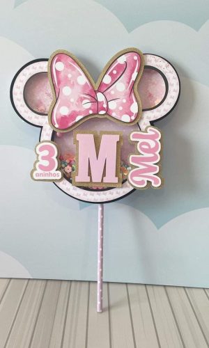 Topo de Bolo Minnie