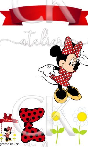 Topo de Bolo Minnie