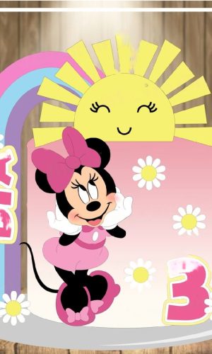 Topo de Bolo Minnie