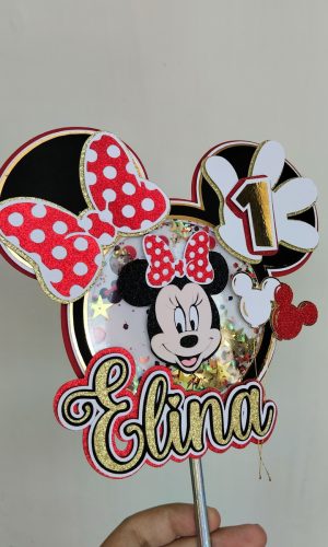 Topo de Bolo Minnie