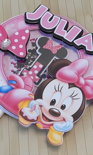 Topo de Bolo Minnie