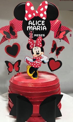 Topo de Bolo Minnie