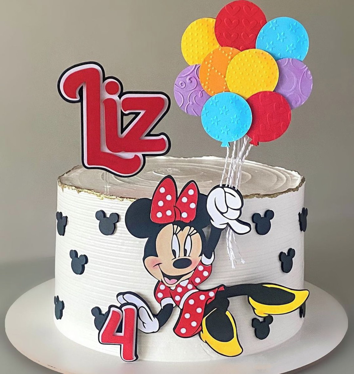 Topo de Bolo Minnie