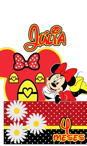 Topo de Bolo Minnie