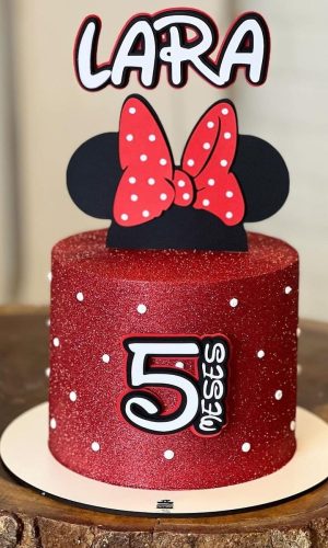Topo de Bolo Minnie