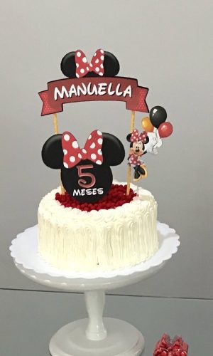 Topo de Bolo Minnie
