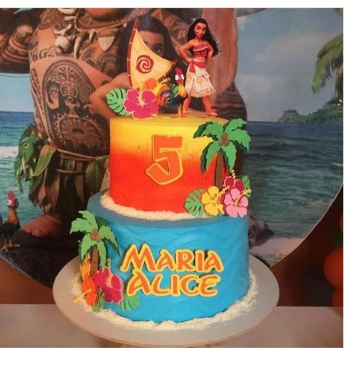 Arquivo de corte topo de bolo - Moana